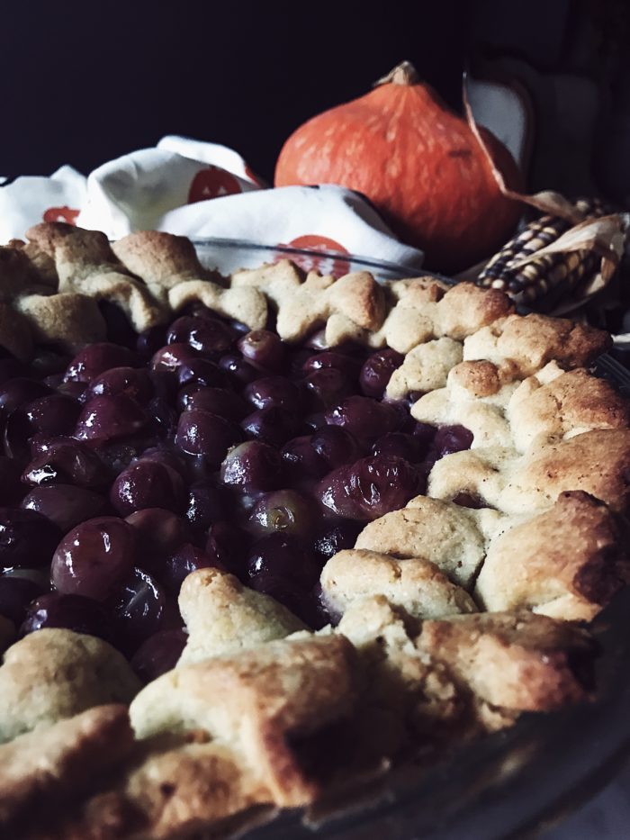 Crostata with grapes. A grape pie by Gourmet project, a Rome based Italian food magazine and blog.