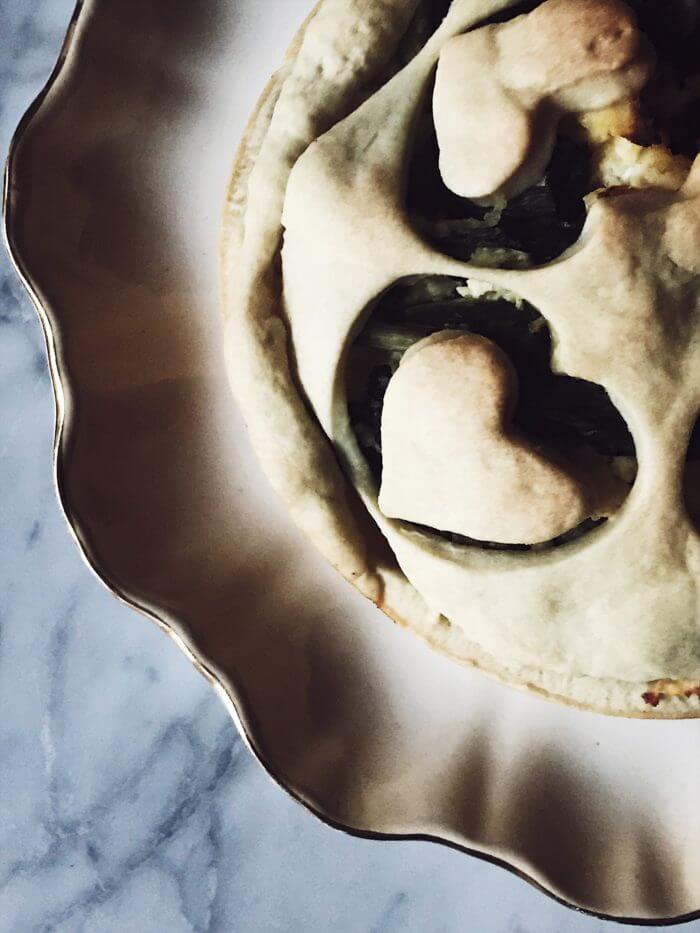Erbazzone recipe pie on a yellow plate