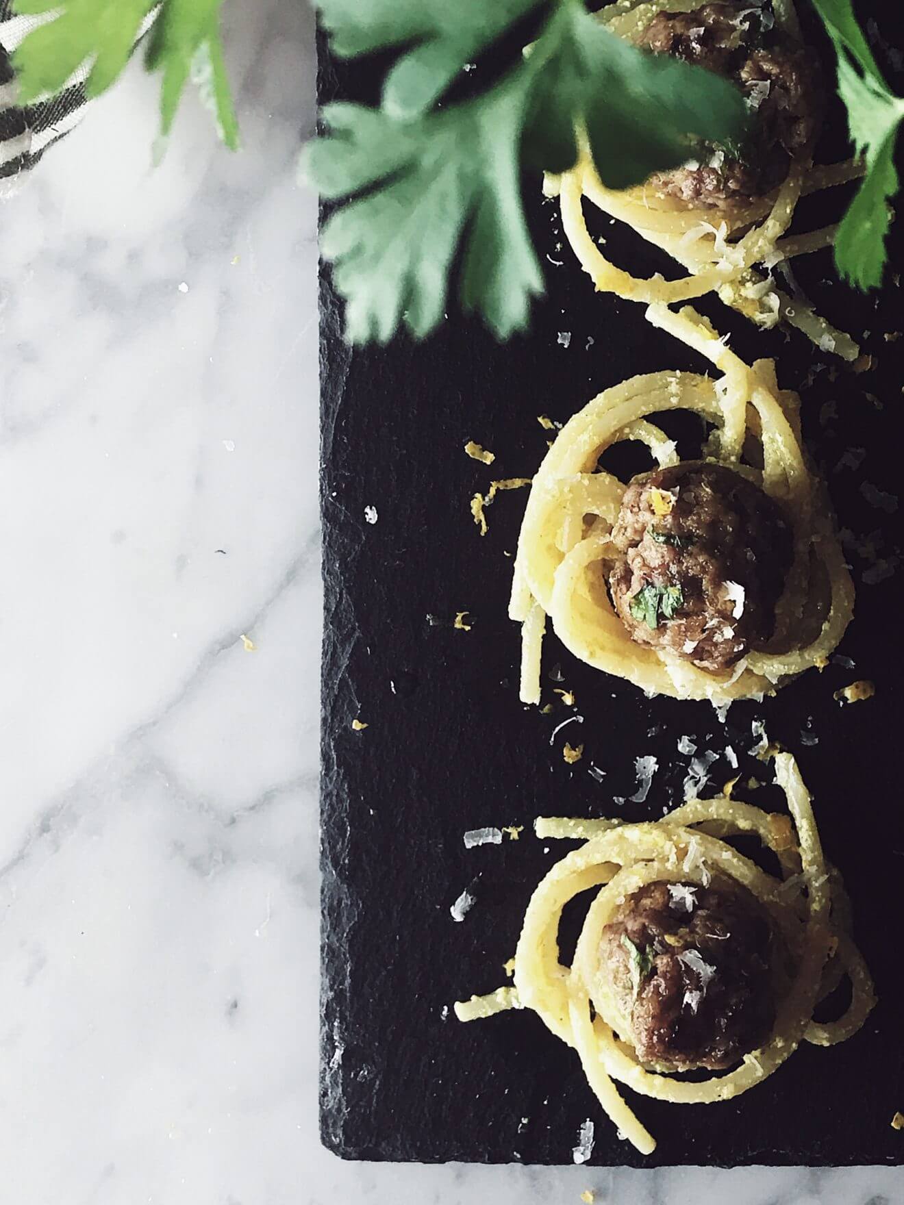 spaghetti and meatballs recipe with lemon and cream #gourmetproject #italianrecipes #pastarecipes spaghetti and meatballs recipe with lemon and cream
