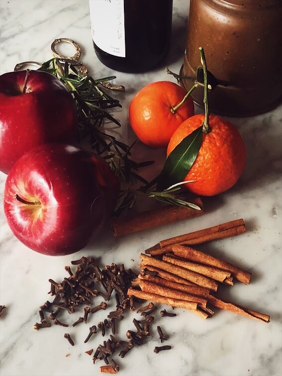 Christmas sangria ingredients