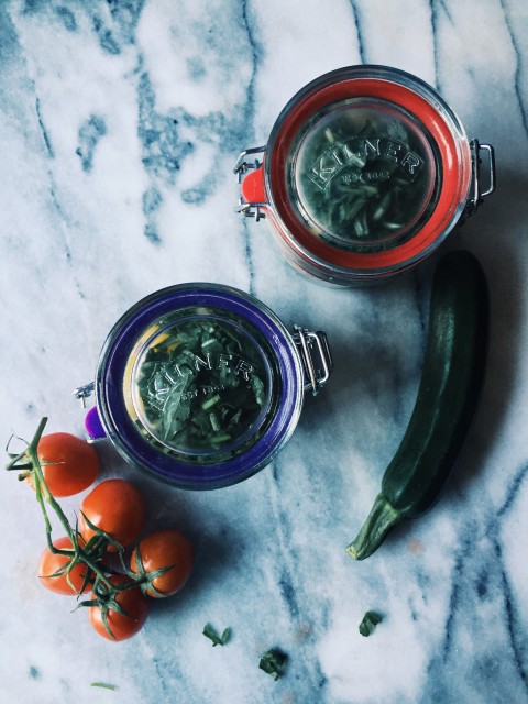 picnic pasta salad in a jar