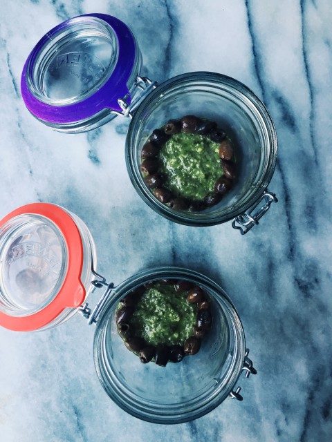 picnic pasta salad in a jar