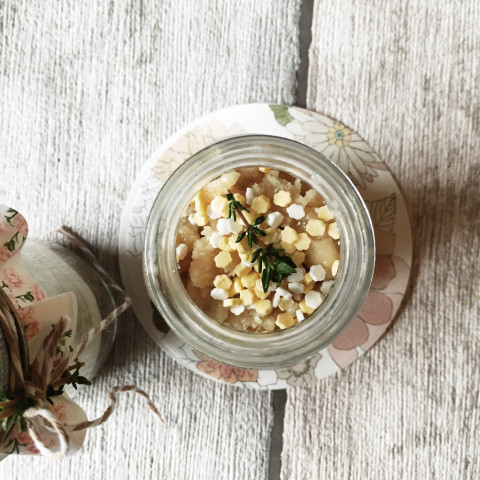 no bake Almond & Thyme Nougat Cheesecake cheesecake in a jar