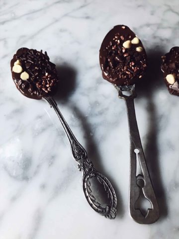 How to make chocolate covered spoons.