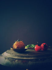 Deep fried cherry tomatoes stuffed with mozzarella and basil #gourmetproject