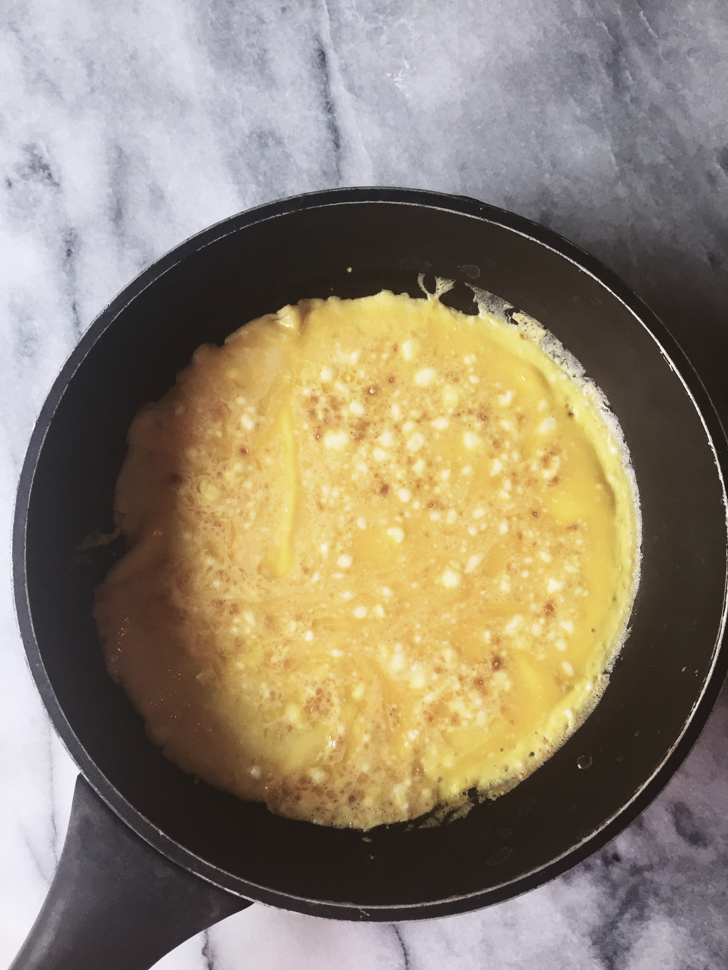 asparagus omelette with soft ricotta, chives and thyme