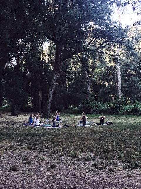 yoga in the park, at 7 am, in villa ada