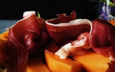 the Italian prosciutto and melon appetizer