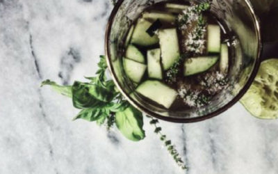 cucumber basil lemonade