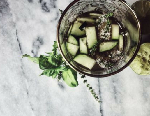 cucumber basil lemonade