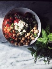 mediterranean chickpea salad with feta recipe #gourmetproject #mediterraneandiet