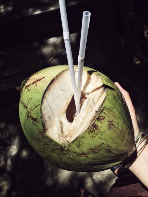 Just like in Thailand we had the 1-massage-each-day rule, in Bali I had the 1-young-coconut-each-day rule.