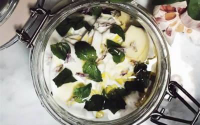 burrata appetizer ideas: basil marinated burrata