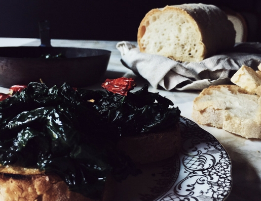 kale bruschetta from Tuscany