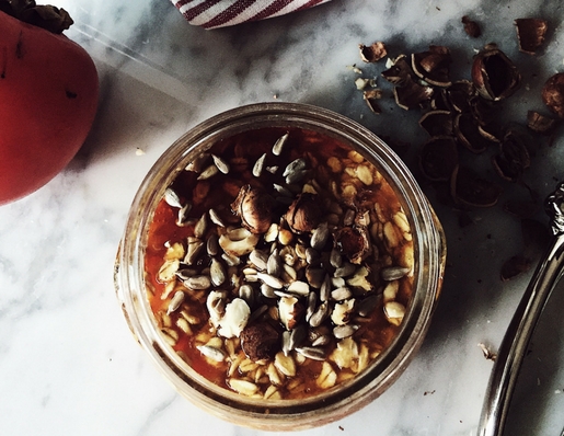 overnight oatmeal recipe with persimmon