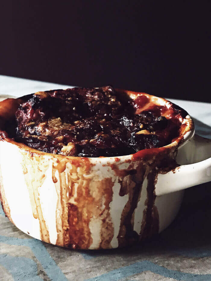 authentic eggplant parmesan in a casserole