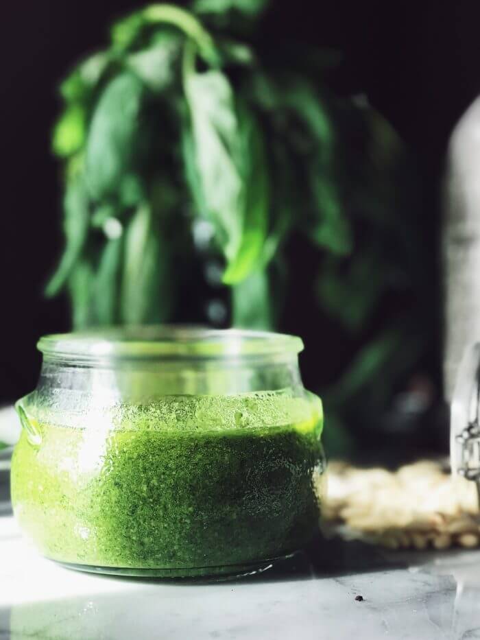 homemade basil pesto