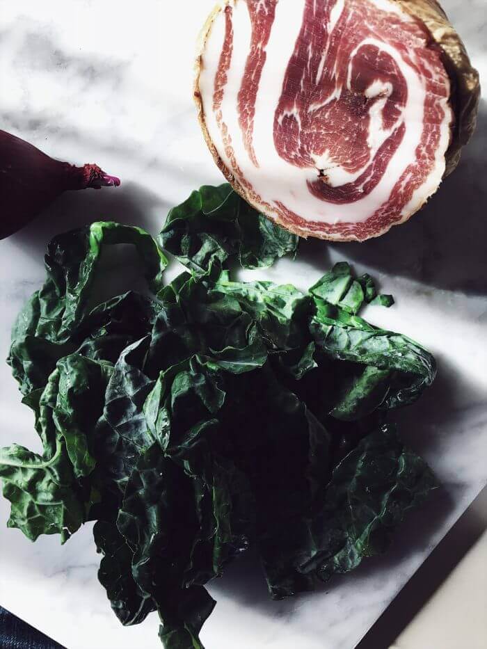 Italian kale and pancetta