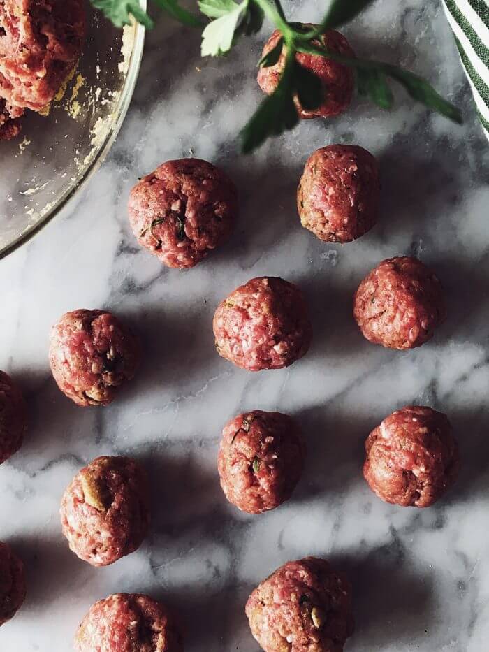 authentic Italian meatballs recipe in the making