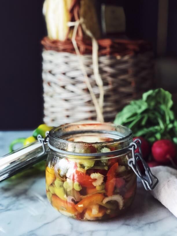 giardiniera recipe from Italy #gourmetproject #italianrecipes giardiniera recipe from Italy