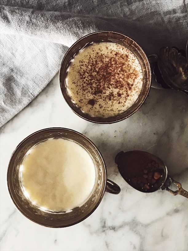 authentic Italian panna cotta in glass cups