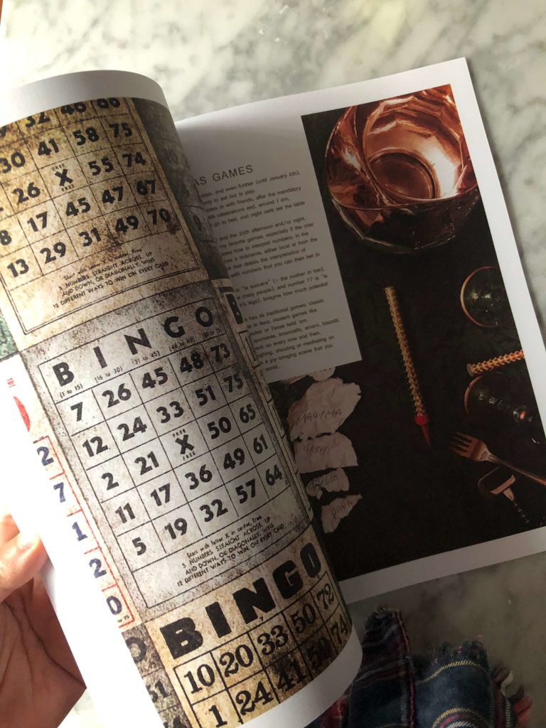 christmas-day-in-italy-games a page of the Gourmet Mag with Christmas games