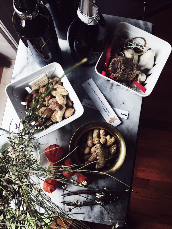 Christmas Eve kitchen cart