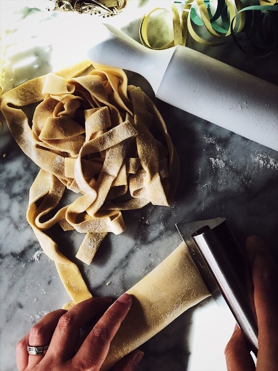 tagliatelle pasta made in Italy