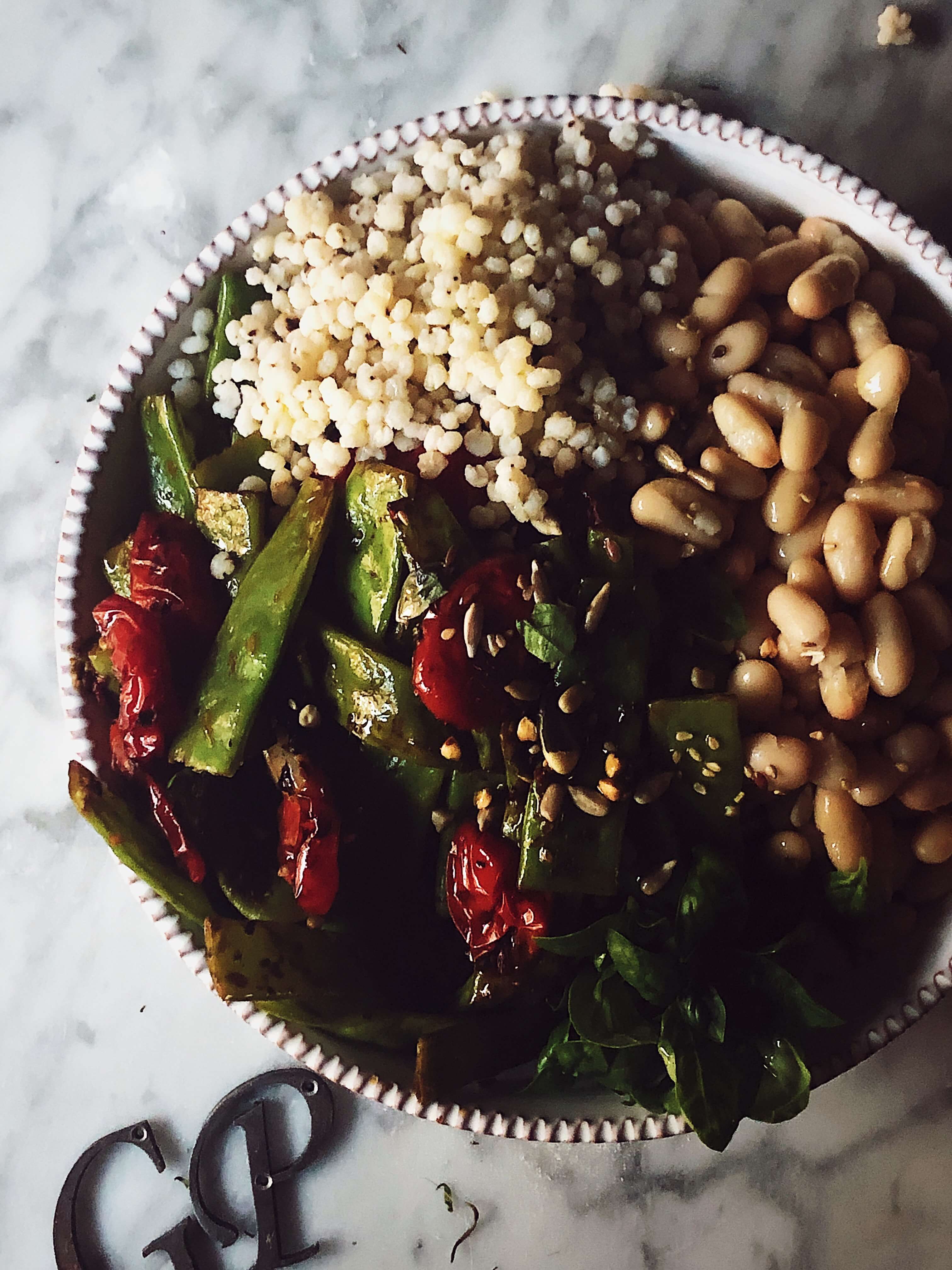 buddha bowl with vegan ingredients