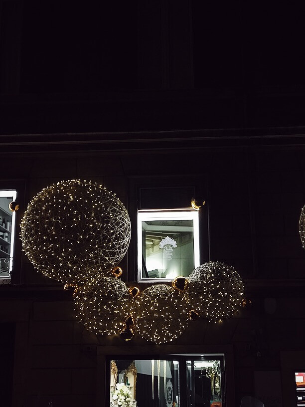 Christmas in Italy Christmas light balls decorations