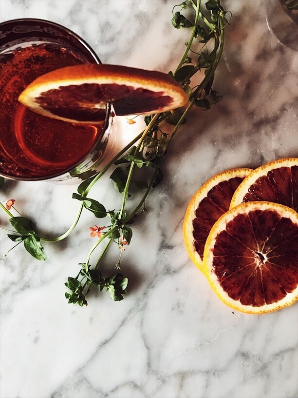 Aperol Spritz with prosecco in a glass and orange slices