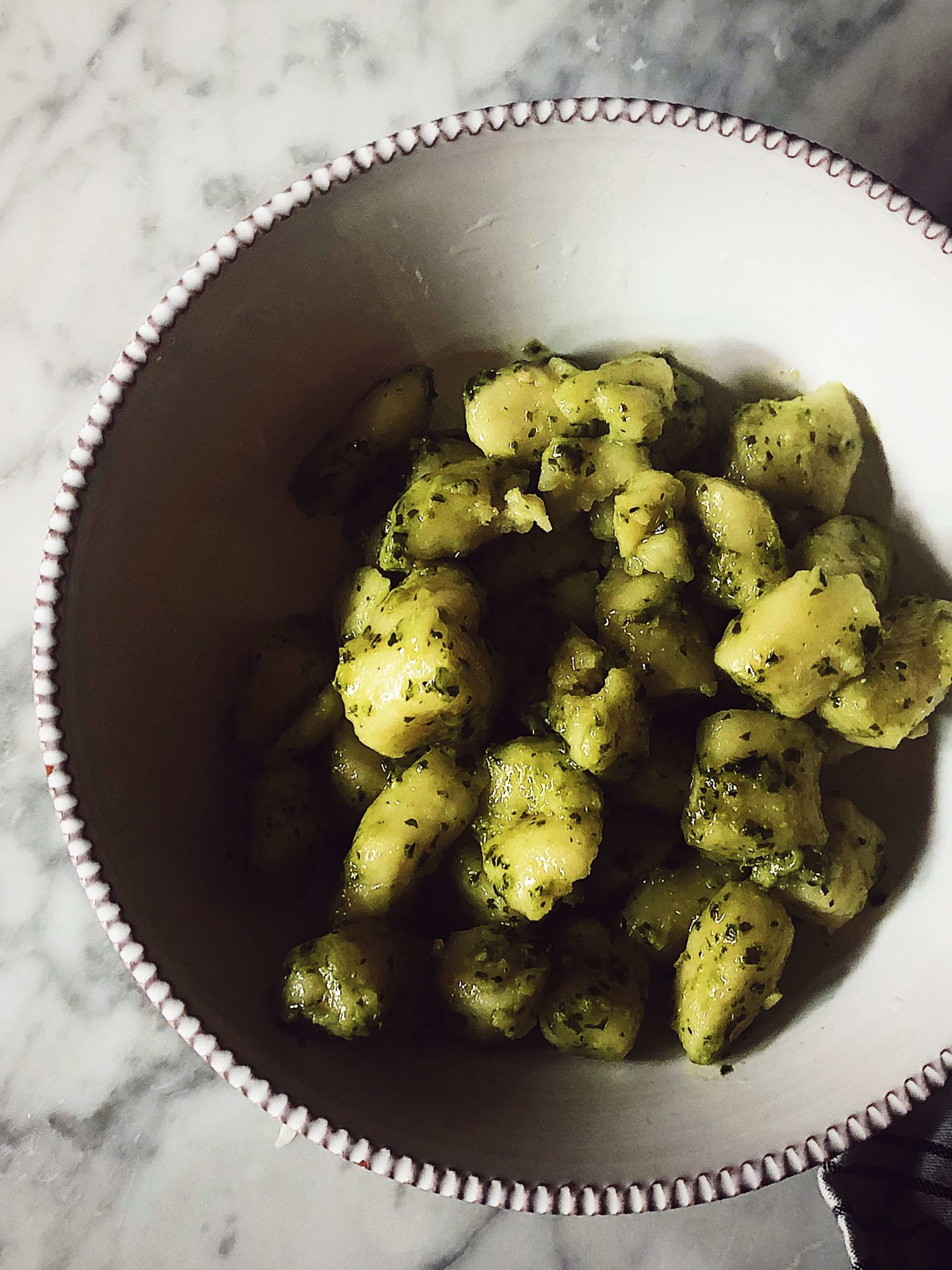 gnocchi with pesto