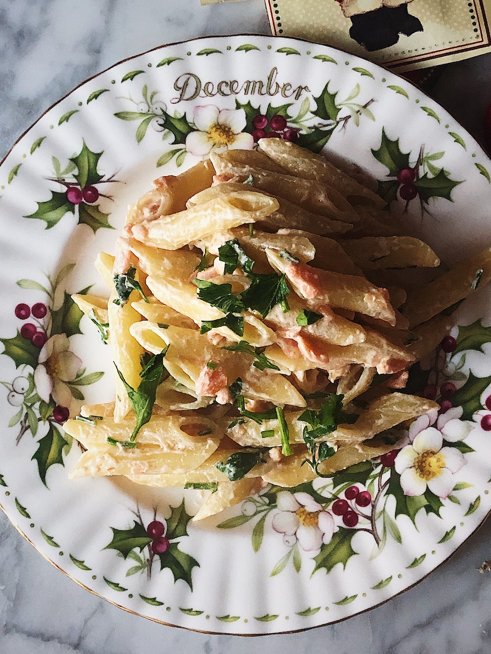 Italian smoked salmon pasta dish