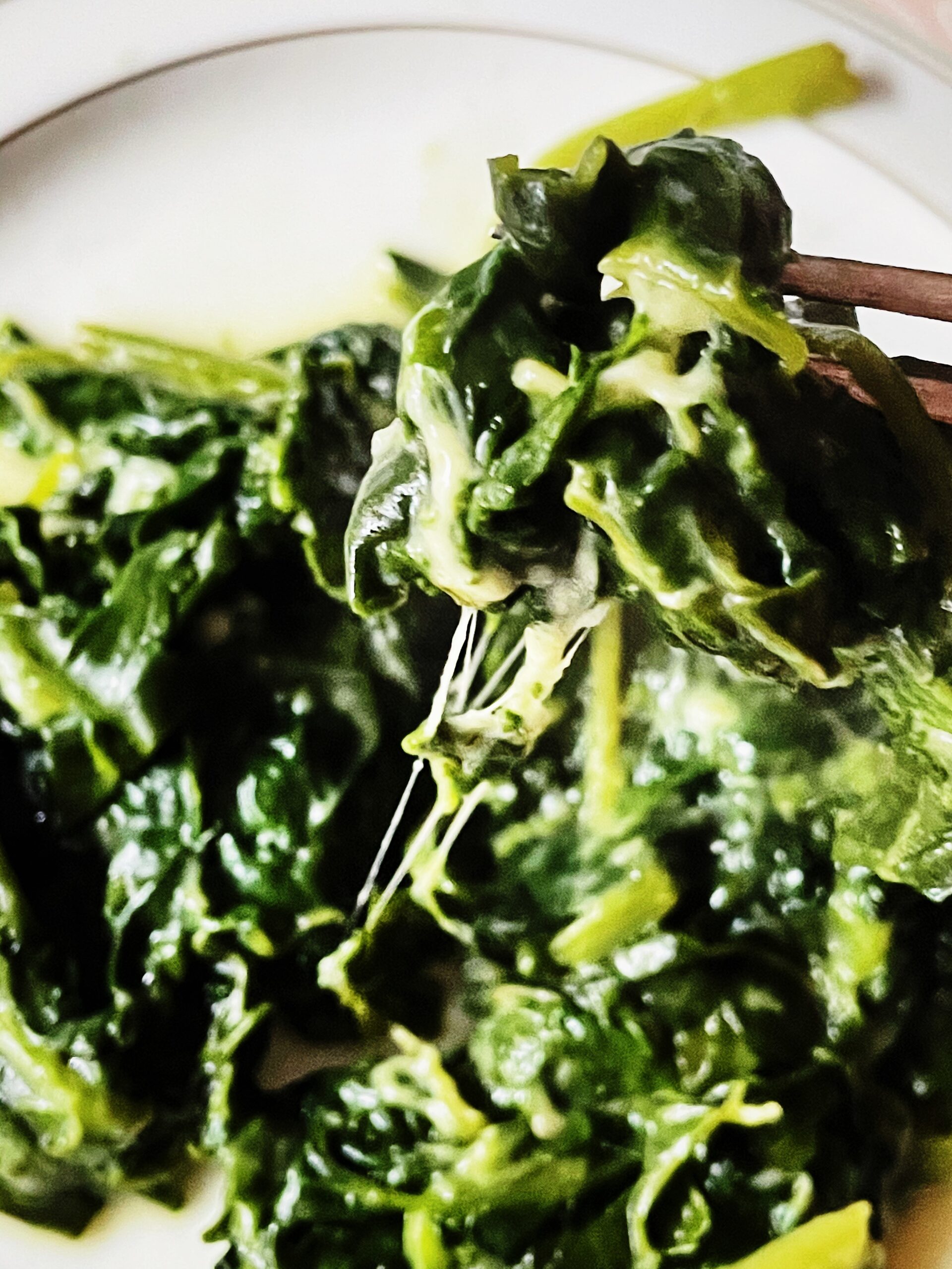 Italian spinach with cheese recipe