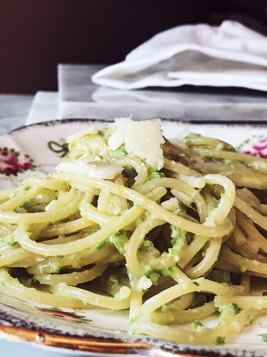fava bean pesto and pecorino flakes pasta recipe