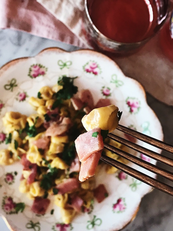 Italian tortellini panna e prosciutto cotto recipe