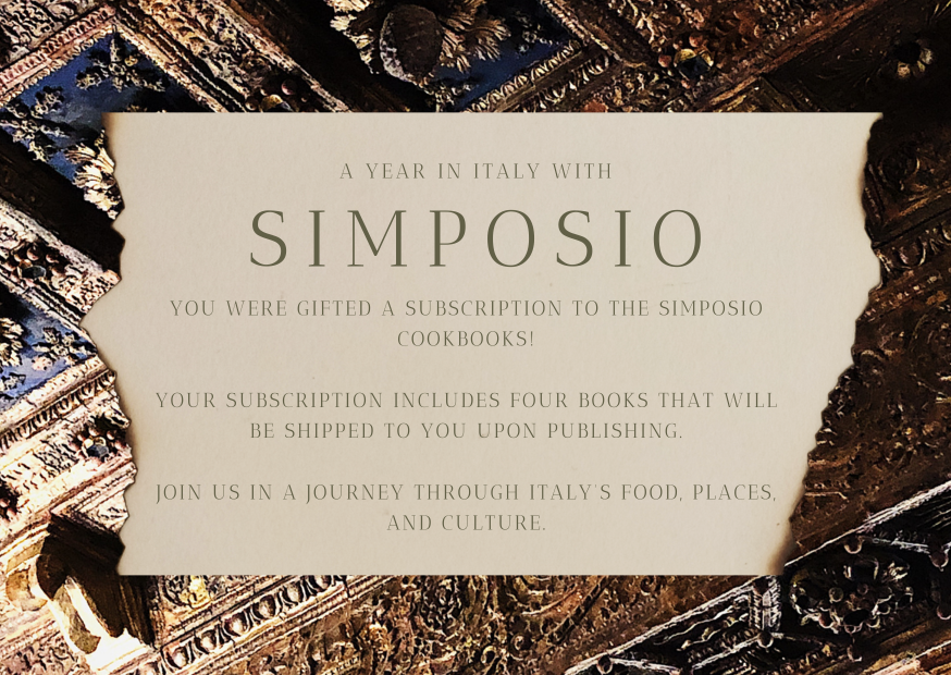 simposio cookbooks subscription gift card